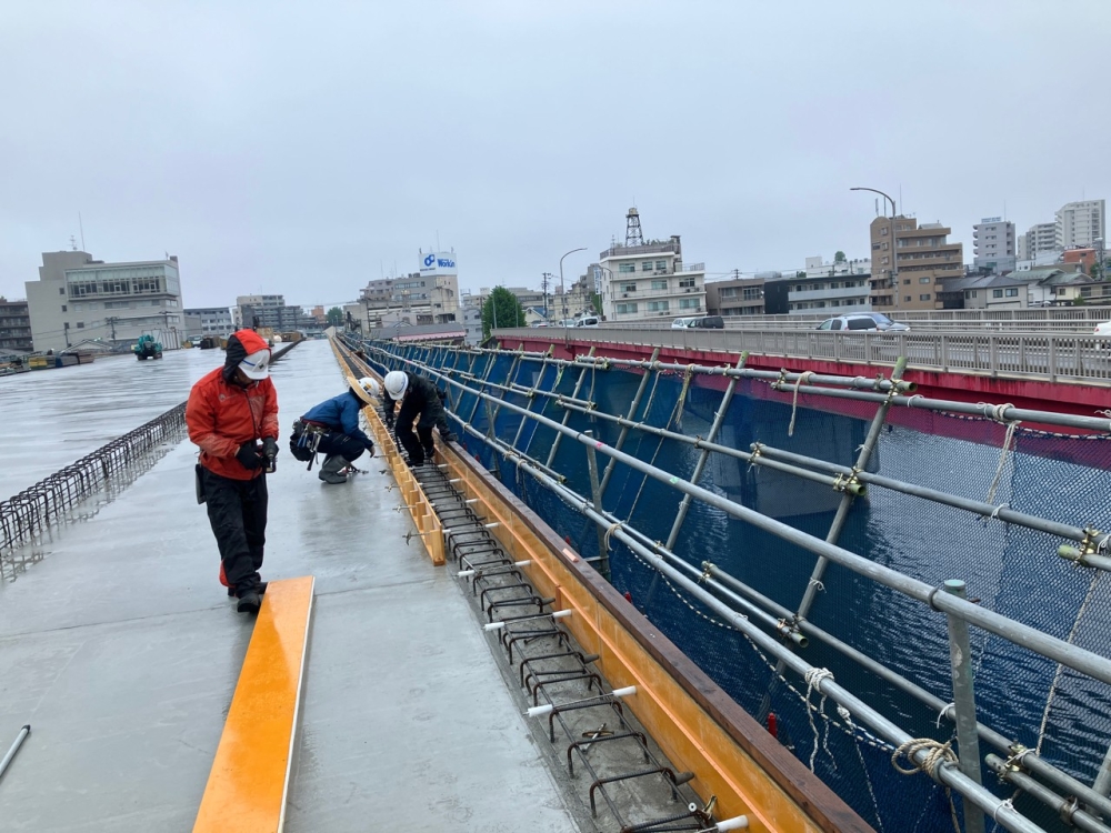 地覆部_型枠組立状況